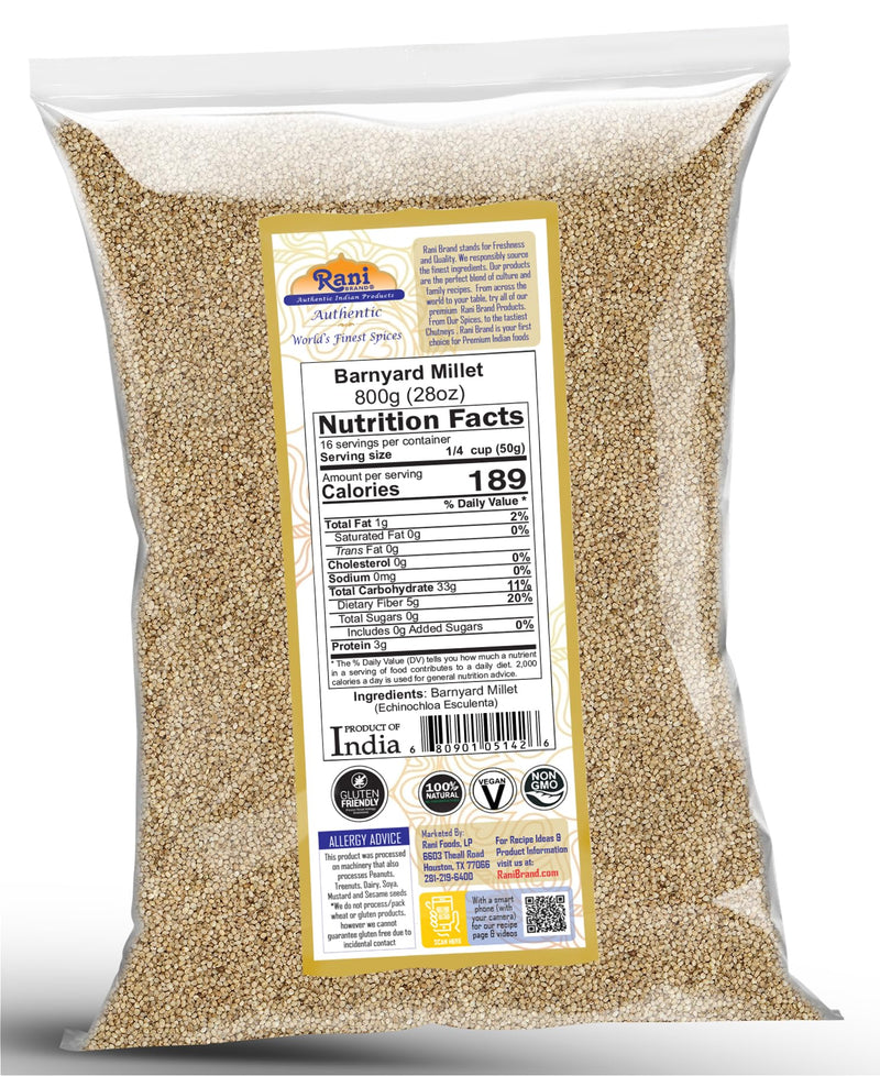 Rani Barnyard Millet (Echinochloa Esculenta Frumantacea) Whole {3 Sizes Available}