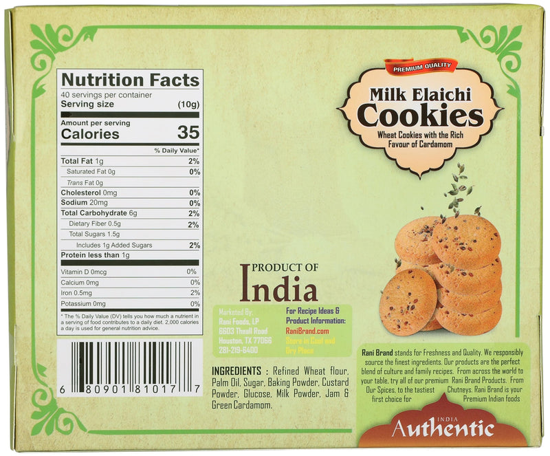 Rani Cookies Variety Pack of 4 (Atta Oats, Jam, Milk Elaichi, Coconut) 14oz (400g) each, Premium Quality Indian Cookies ~ Vegan | Non-GMO | Indian Origin