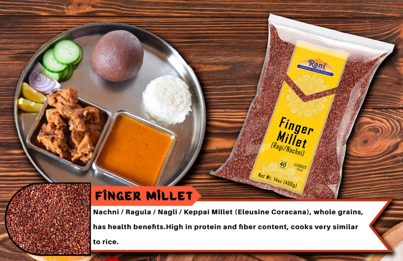 Rani Ragi Finger Millet (Eleusine Coracana) Whole Ancient Grain Seeds~ All Natural | Gluten Free Ingredients | NON-GMO | Vegan | Indian Origin