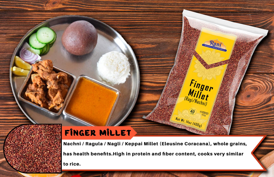 Rani Ragi Finger Millet (Eleusine Coracana) Whole Ancient Grain Seeds~ All Natural | Gluten Free Ingredients | NON-GMO | Vegan | Indian Origin
