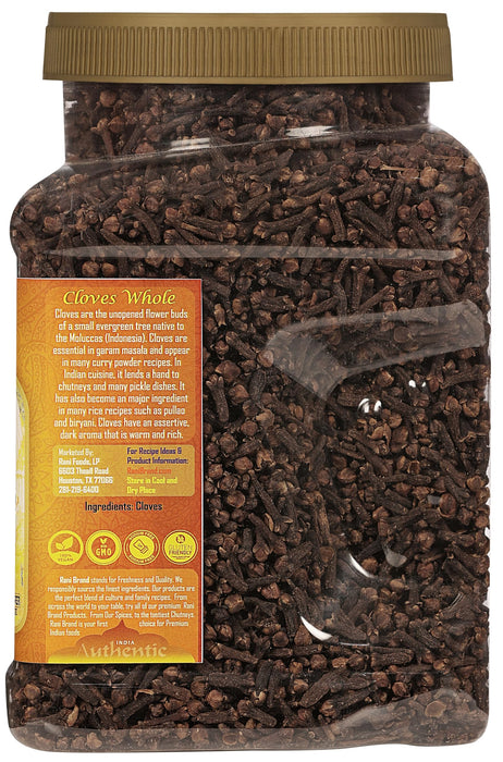 Rani Cloves Whole (Laung) 28oz (800g) Great for Food, Tea, Pomander Balls and Potpourri, Hand Selected, Spice, PET Jar ~ All Natural | NON-GMO | Kosher | Vegan