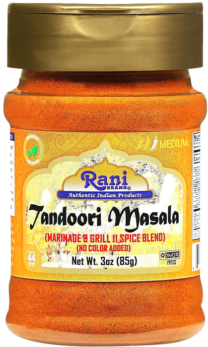 Rani Tandoori Masala (Natural, No Colors Added) Indian 11-Spice Blend 3oz (85g) PET Jar, Pack of 12 ~ Salt Free | Vegan | Gluten Friendly | NON-GMO | Kosher | Indian Origin