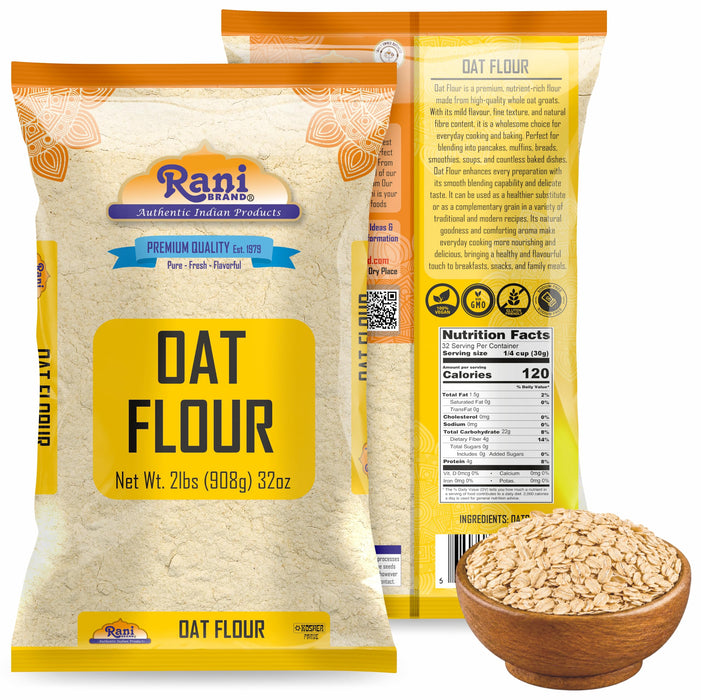 Rani Oat Flour 32oz (2lbs) 908g ~ All Natural | Gluten Free | NON-GMO | Kosher | Vegan | Product of USA