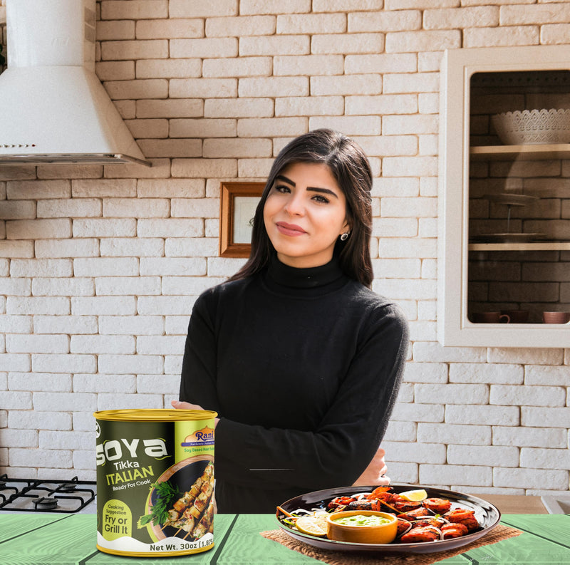 Rani Soya Tikka Italian 30oz (1.875lbs) 850g Ready for Cook ~ Easy Open Lid | All Natural | Vegan | No Colors | NON-GMO | Kosher | Indian Origin | Soy Based Meat Substitute