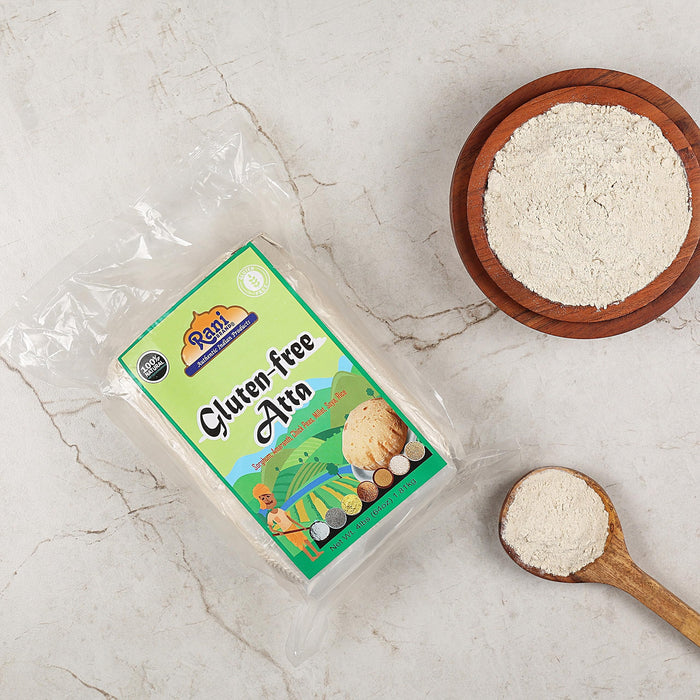 Rani Gluten Free Atta (Sorghum, Amaranth, Chick Peas, Millet, Soya, Rice) 64oz (4lbs) 1.81kg Bulk ~ All Natural | Vegan | Gluten Gree | NON-GMO | Indian Origin