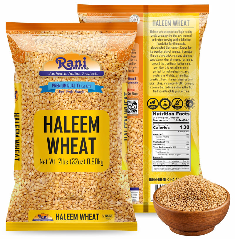Rani Haleem Wheat 32oz (2lbs) 908g ~ All Natural | Vegan | Gluten Friendly | NON-GMO | Kosher | Indian Origin