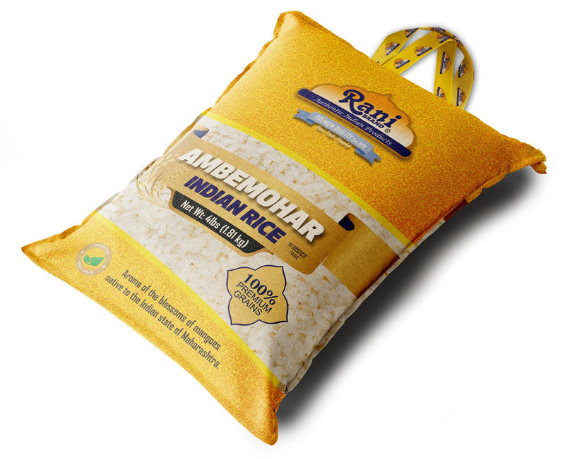 Rani Ambemohar Indian Rice 64oz (4lbs) 1.81kg Cloth Bag ~ All Natural | Gluten Friendly | Vegan | Kosher | Export Quality | Indian Origin