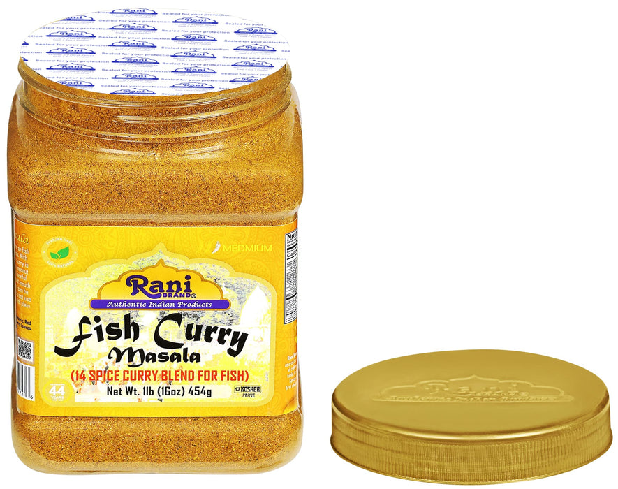 Rani Fish Curry Masala (14-Spice Curry Blend for Fish) 16oz (1lb) 454g PET Jar ~ All Natural | Vegan | Gluten Friendly | NON-GMO | Kosher | Indian Origin
