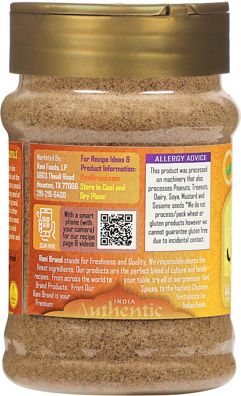 Rani Nutmeg (Jaiphul) Ground Powder Spice 3oz (85g) PET Jar ~ Perfect for Baking, Cooking, Smothies, Lattes & Dessert, All Natural | Vegan | Gluten Friendly | NON-GMO | Kosher | Indian Origin