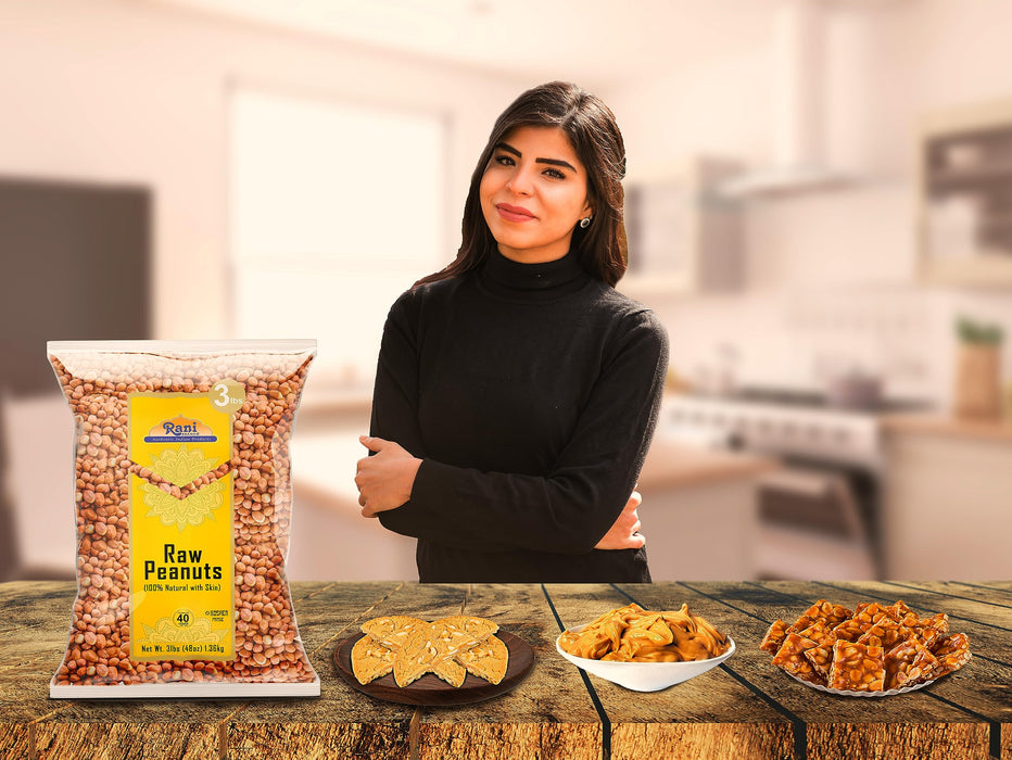 Rani Peanuts, Raw Whole With Skin (uncooked, unsalted) ~ All Natural | Fresh Product of USA ~ Spanish Grade Groundnut / Redskin {9 Sizes Available}
