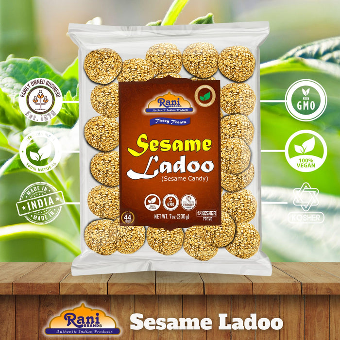 Rani Sesame Ladoo (Round Sesame Brittle Candy) 7oz (200g) {4 Sizes Available}