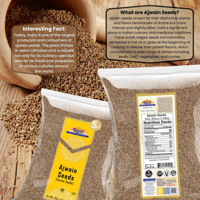 Rani Ajwain Seeds (Carom Bishops Weed) Spice Whole {9 Sizes Available}