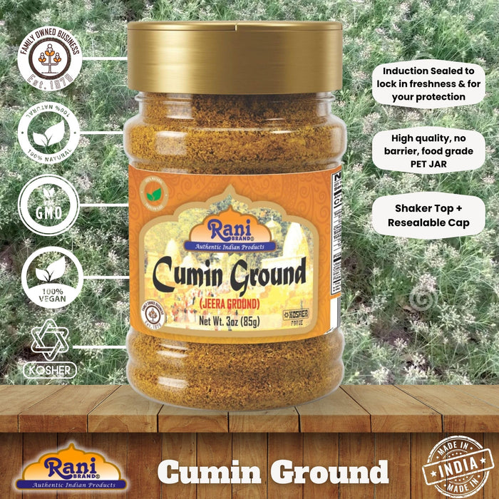 Rani Cumin (Jeera) Powder Spice 3oz (85g) ~ All Natural | Vegan | Gluten Friendly | NON-GMO | Kosher | Indian Origin