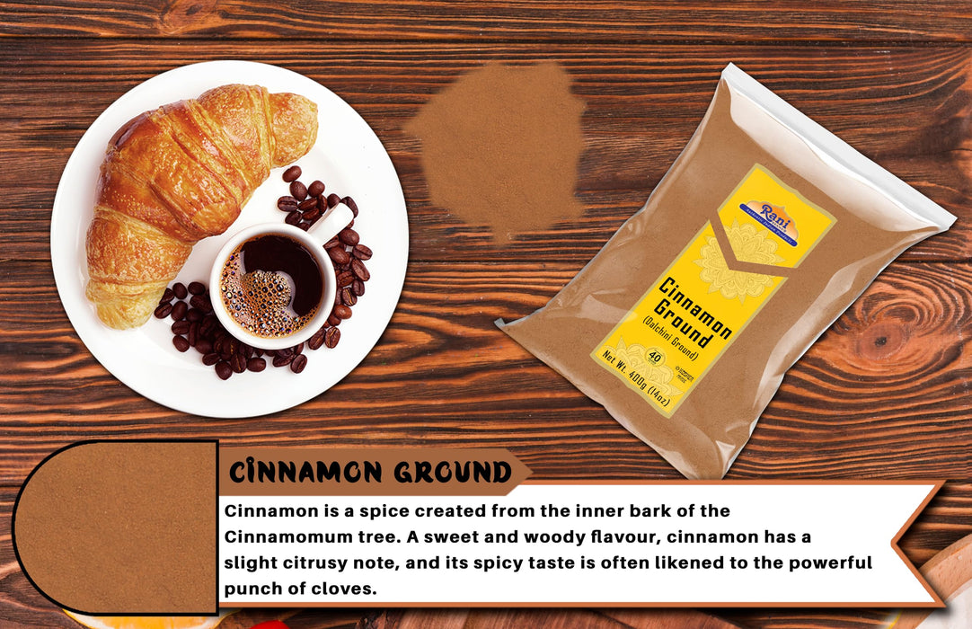 Rani Cinnamon Powder (Ground) Spice 14oz (400g) ~ All Natural | Salt-Free | Vegan | No Colors | Gluten Friendly | NON-GMO | Kosher