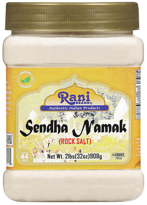 Rani Sendha Namak (Rock Salt) 32oz (2lbs) 908g PET Jar ~ All Natural | Vegan | Gluten Friendly | NON-GMO | Kosher | Indian Origin