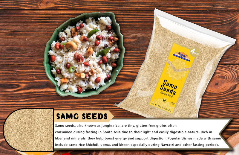 Rani Samo Seeds Whole (Japanese barnyard millet) Echinochloa frumentacea 64oz (4lbs) 1.81kg Bulk ~ All Natural | Vegan | Gluten Friendly | Kosher | NON-GMO
