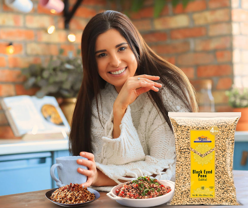 Rani Black Eyed Peas, Dried (Lobhia) 64oz (4lbs) 1.81kg ~ All Natural | Vegan | Kosher | Gluten Friendly | Product of USA