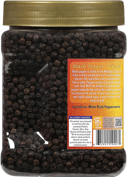 Rani Black Pepper Whole (Peppercorns), Premium MG-1 Grade 16oz (454g) ~ Gluten Free | Non-GMO | Natural Perfect size for Grinders | Kosher