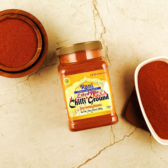 Rani Extra Hot Chilli Powder Indian Spice 32oz (2lbs) 908g PET Jar ~ All Natural | No Color added | Gluten Friendly | Vegan | NON-GMO | Kosher | No Salt or fillers