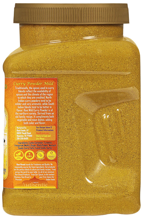 Rani Curry Powder Mild Natural 10-Spice Blend 32oz (2lbs) 908g Bulk PET Jar ~ Salt Free | NO Chili or Peppers | Vegan | No Colors | Kosher | Gluten Friendly