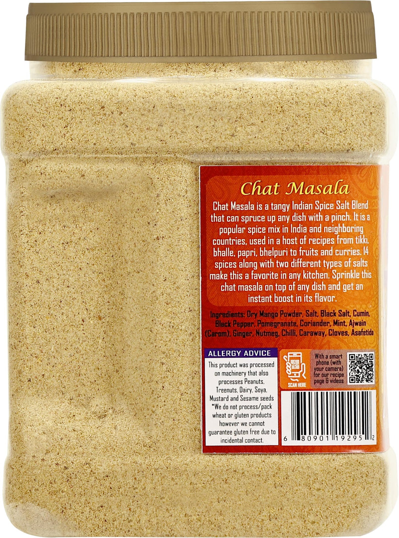 Rani Chat Masala (14 Spice Seasoning Salt) Tangy Indian Seasoning 20oz (1.25lb) 570g PET Jar ~ All Natural | No MSG | Vegan | No Colors | Gluten Friendly | NON-GMO | Kosher | Indian Origin