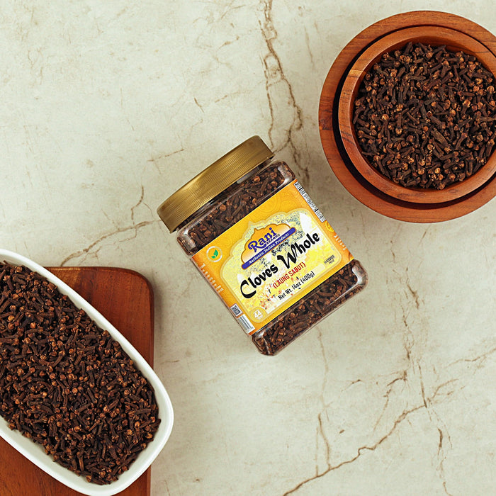Rani Cloves Whole (Laung) 14oz (400g) Great for Food, Tea, Pomander Balls and Potpourri, Hand Selected, Spice, PET Jar ~ All Natural | NON-GMO | Kosher | Vegan