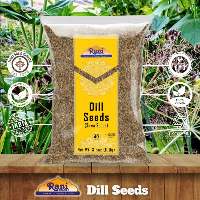 Rani Dill Seeds (Suwa / Sua) Whole, Spice 3.5oz (100g) ~ All Natural | Gluten Free Ingredients | NON-GMO | Kosher | Vegan | Indian Origin, Weed