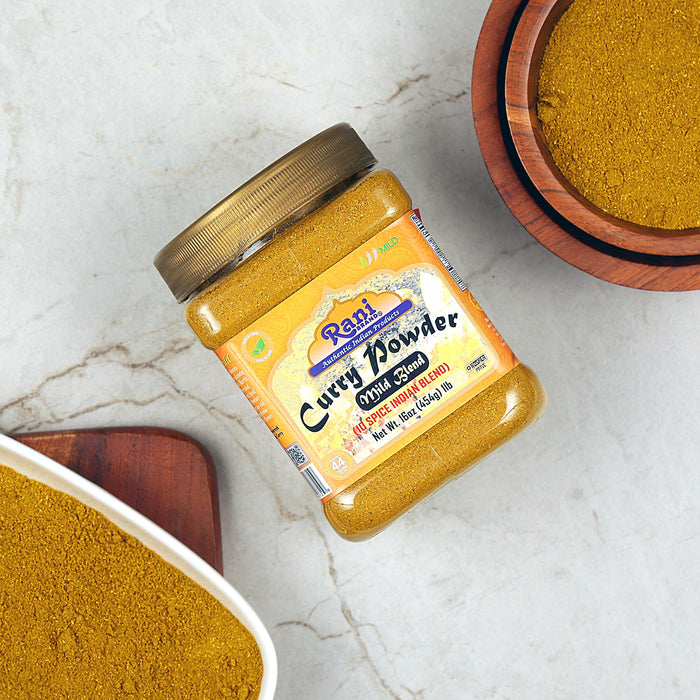 Rani Curry Powder Mild (10-Spice Authentic Indian Blend) 16oz (1lb) 454g PET Jar ~ All Natural | Salt-Free | NO Chili or Peppers | Vegan | Kosher | No Colors