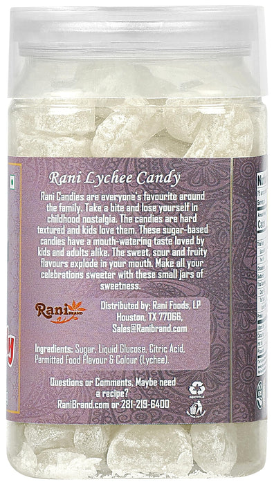 Rani Lychee Candy 5.25oz (150g) Vacuum Sealed, Easy Open Top, Resealable Container ~ Indian Tasty Treats | Vegan | Gluten Friendly | NON-GMO | Indian Origin