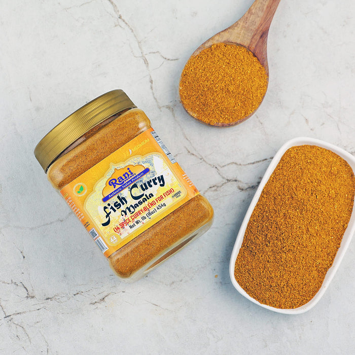 Rani Fish Curry Masala (14-Spice Curry Blend for Fish) 16oz (1lb) 454g PET Jar ~ All Natural | Vegan | Gluten Friendly | NON-GMO | Kosher | Indian Origin
