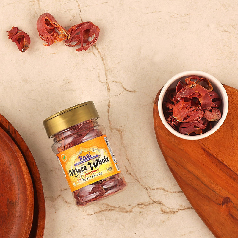 Rani Mace Whole (Javathri), Spice 1.75oz (50g) PET Jar ~ All Natural | Vegan | Gluten Friendly | NON-GMO | Kosher | Indian Origin