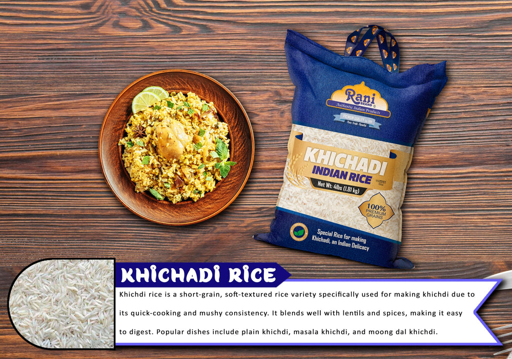 Rani Khichadi Indian Rice 64oz (4lbs) 1.81kg Cloth Bag ~ All Natural | Gluten Friendly | Vegan | Kosher | Export Quality | Indian Origin
