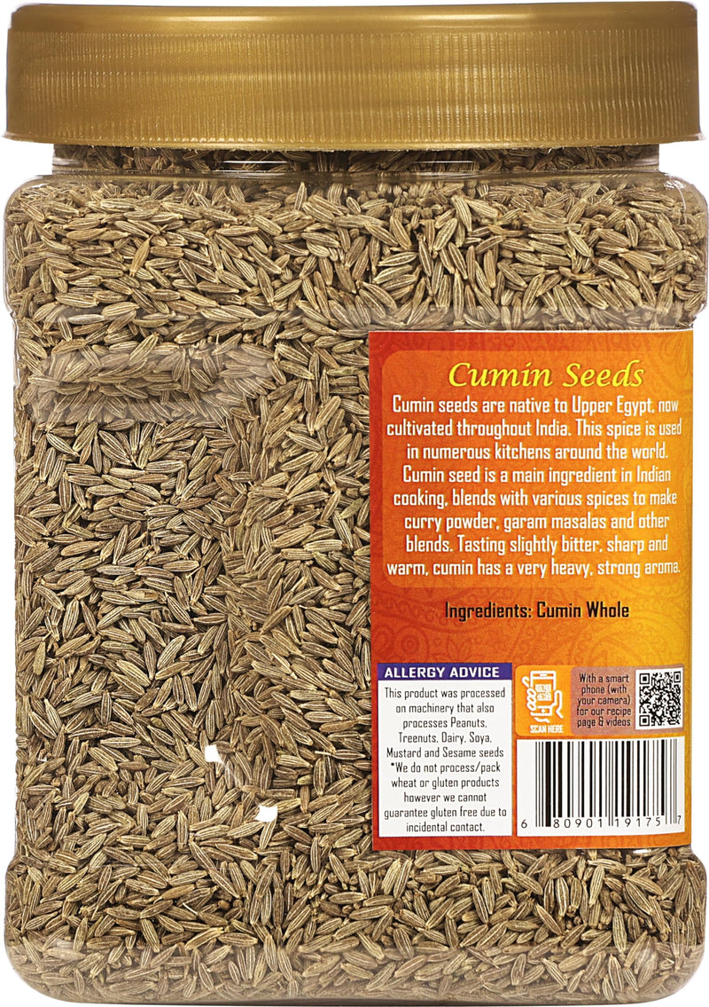 Rani Cumin Seeds Whole (Jeera) Spice 16oz (454g) 1lb PET Jar ~ All Natural | Gluten Friendly | NON-GMO | Vegan | Kosher | Indian Origin