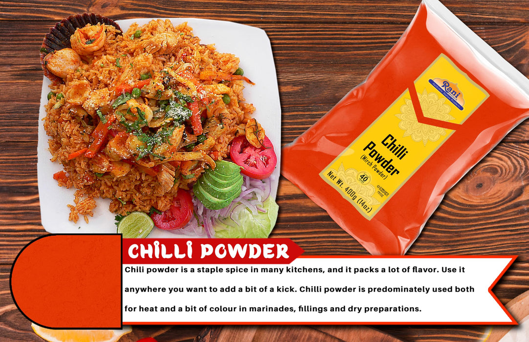Rani Chilli Powder (Mirchi) Ground Indian Spice 14oz (400g) ~ All Natural, Salt-Free | Vegan | No Colors | Gluten Friendly | NON-GMO | Kosher | Indian Origin