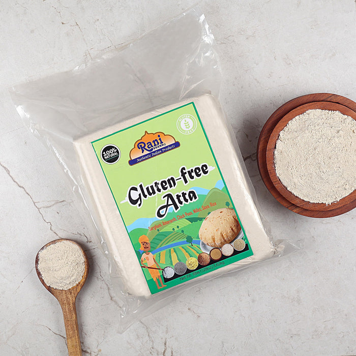 Rani Gluten Free Atta (Sorghum, Amaranth, Chick Peas, Millet, Soya, Rice) 128oz (8lbs) 3.63kg Bulk ~ All Natural | Vegan | Gluten Gree | NON-GMO | Indian Origin