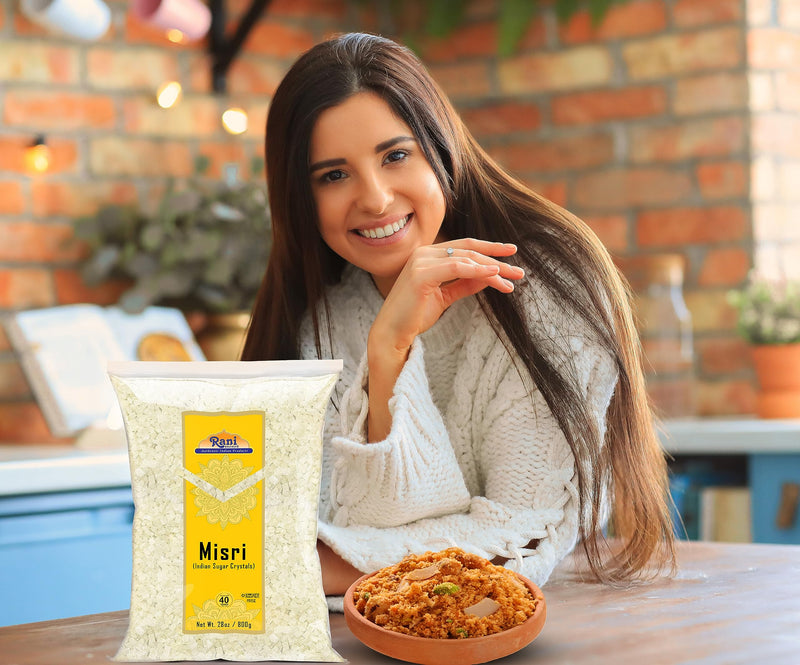 Rani Misri (Indian Sugar Crystals) 28oz (800g) ~ All Natural | Gluten Friendly | No Colors | Vegan | Kosher | Indian Origin