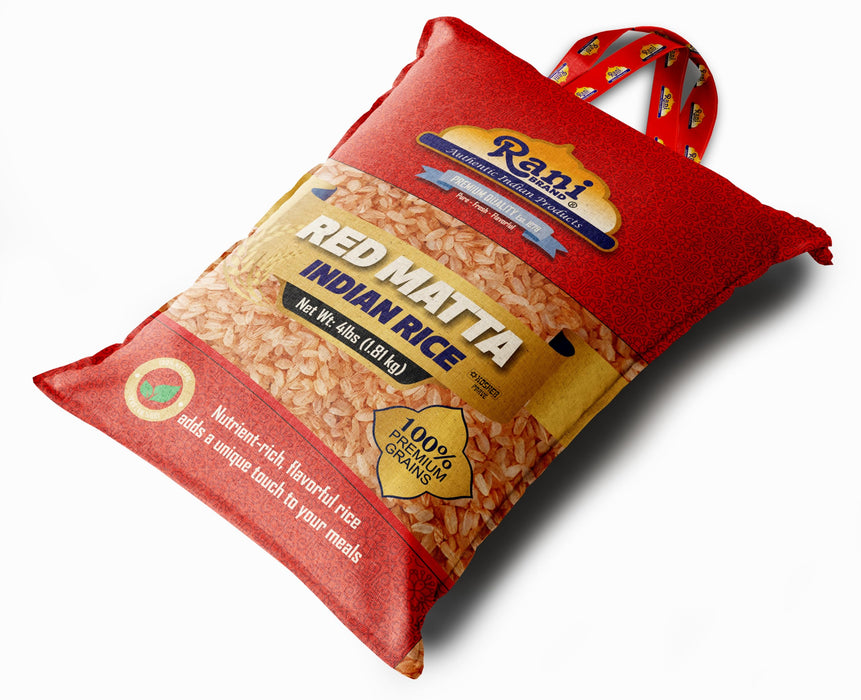 Rani Red Matta Indian Rice 64oz (4lbs) 1.81kg Cloth Bag ~ All Natural | Gluten Friendly | Vegan | Kosher | Export Quality | Indian Origin