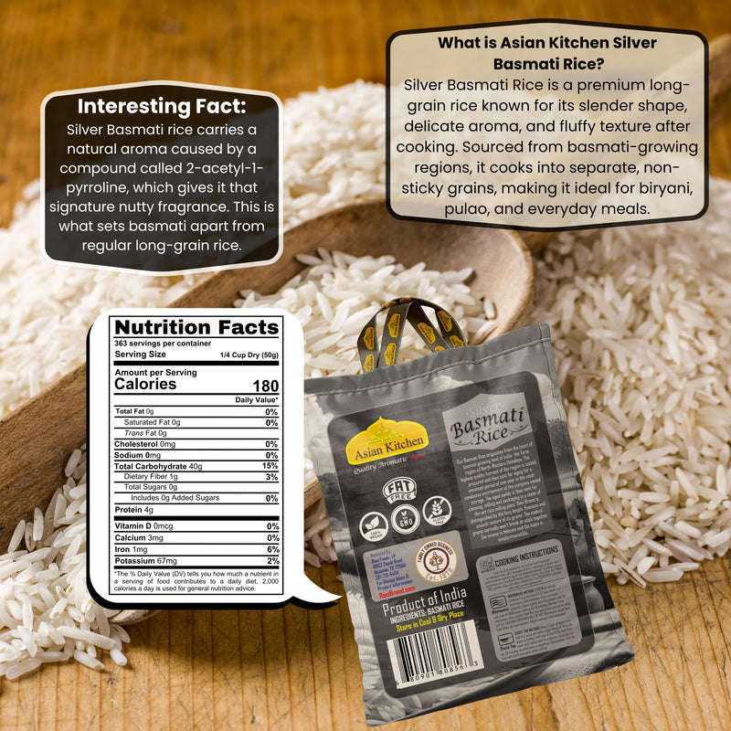 Asian Kitchen Silver White Basmati Rice Aged 18 months {4 Sizes Available}