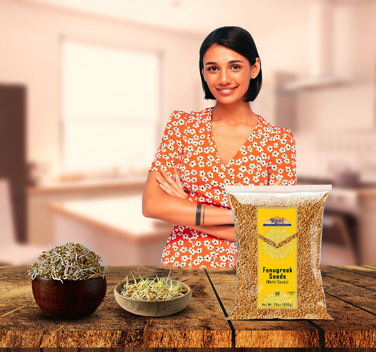 Rani Fenugreek (Methi) Seeds Whole 28oz (800g) Trigonella foenum graecum ~ All Natural | Vegan | Gluten Friendly | Non-GMO | Kosher | Indian Origin
