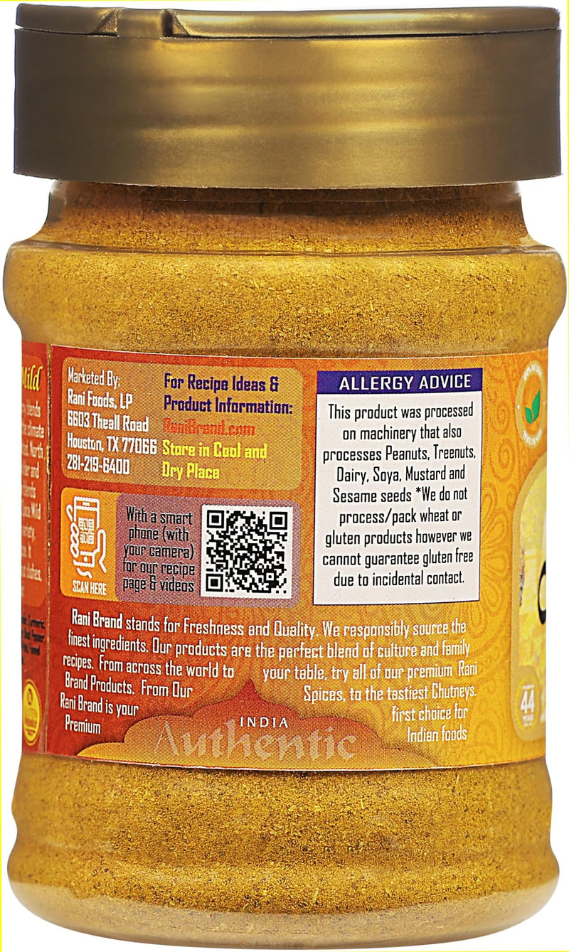 Rani Curry Powder Mild Natural 10-Spice Blend 85g (3oz) ~ Salt Free | Vegan | No Colors | Gluten Friendly | NON-GMO | Kosher | NO Chili or Peppers