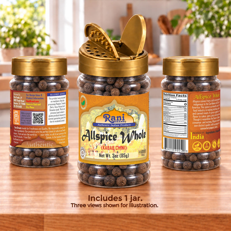Rani All Spice Whole, Spice 3oz (85g) PET Jar ~ All Natural | Vegan | Gluten Friendly | Kosher | NON-GMO | Product of Jamaica