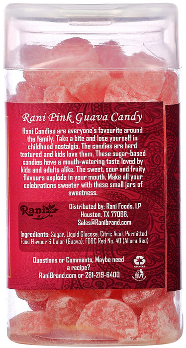 Rani Pink Guava Candy 5.25oz (150g) Vacuum Sealed, Easy Open Top, Resealable Container ~ Indian Tasty Treats | Vegan | Gluten Friendly | NON-GMO | Indian Origin