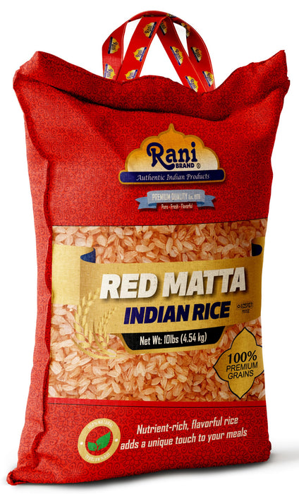 Rani Red Matta Indian Rice 160oz (10lbs) 4.54kg Cloth Bag ~ All Natural | Gluten Friendly | Vegan | Kosher | Export Quality | Indian Origin