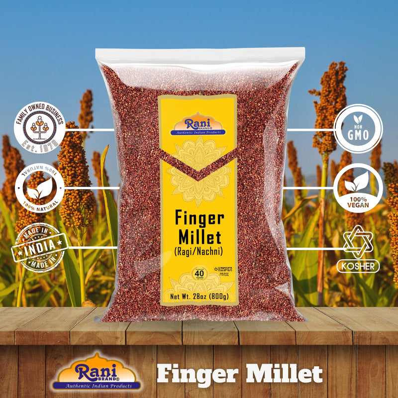 Rani Ragi Finger Millet (Eleusine Coracana) Whole Ancient Grain Seeds 28oz (800g) ~ All Natural | Gluten Friendly | NON-GMO | Kosher | Vegan | Indian Origin
