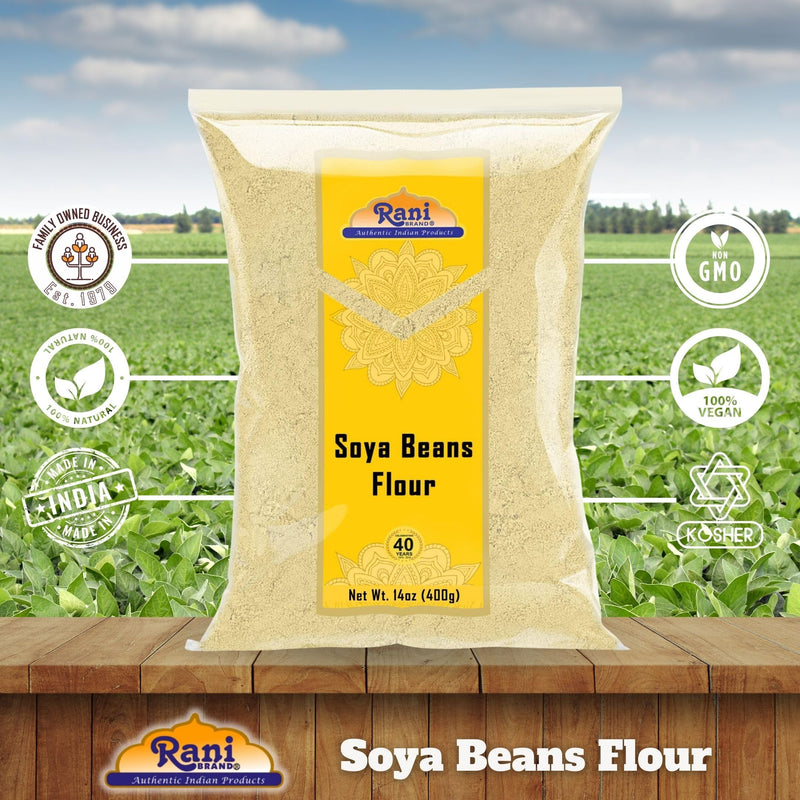 Rani Soya Beans Flour (Soy flour) 14oz (400g) ~ All Natural | Vegan | Gluten Friendly | NON-GMO | Indian Origin
