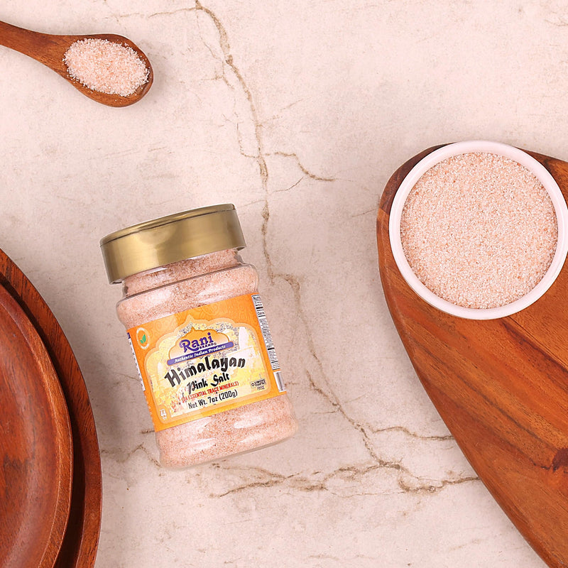 Rani Himalayan Pink Salt Powder (84 Essential Trace Minerals) 7oz (200g) PET Jar ~ All Natural | Vegan | Gluten Friendly | NON-GMO | Kosher | Indian Origin