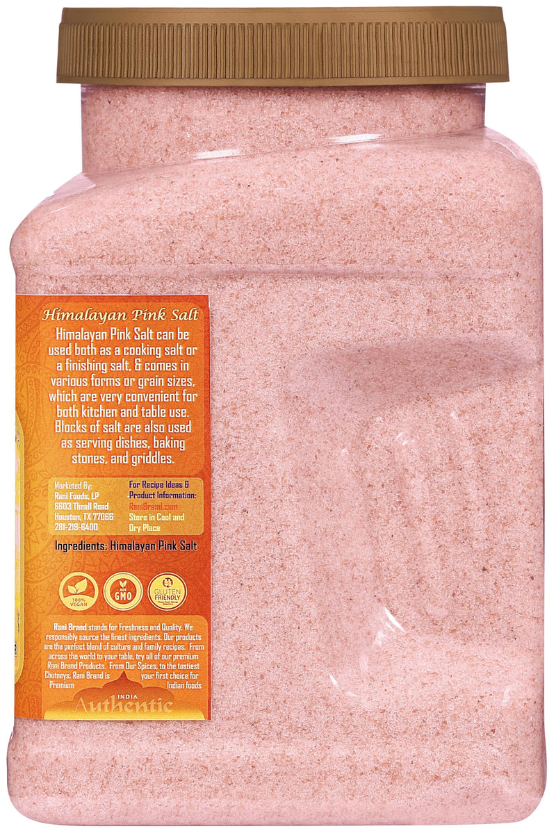 Rani Himalayan Pink Salt Powder (84 Essential Trace Minerals) 64oz (4lbs) 1.81kg PET Jar ~ All Natural | Vegan | Gluten Friendly | NON-GMO | Kosher | Indian Origin