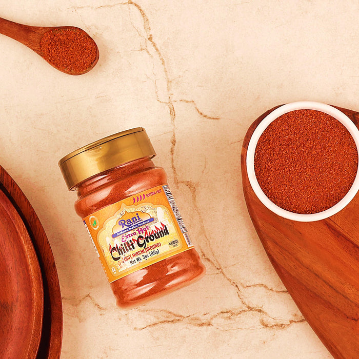 Rani Extra Hot Chilli Powder Indian Spice 3oz (85g) PET Jar ~ All Natural | Salt-Free | Vegan | No Colors | Gluten Friendly | NON-GMO | Kosher | Indian Origin