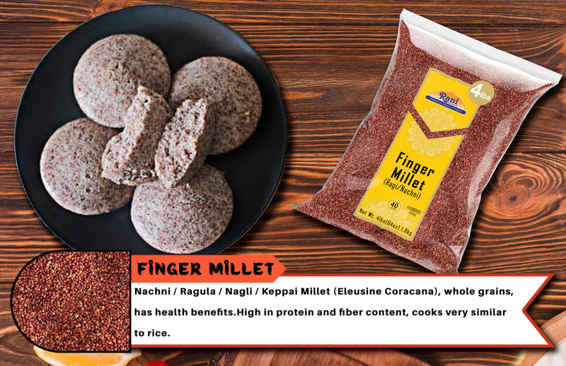 Rani Ragi Finger Millet (Eleusine Coracana) Whole Ancient Grain Seeds~ All Natural | Gluten Free Ingredients | NON-GMO | Vegan | Indian Origin
