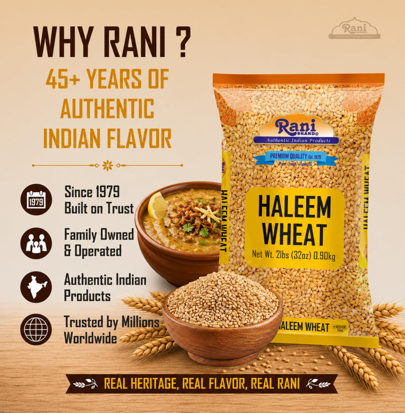 Rani Haleem Wheat 32oz (2lbs) 908g ~ All Natural | Vegan | Gluten Friendly | NON-GMO | Kosher | Indian Origin